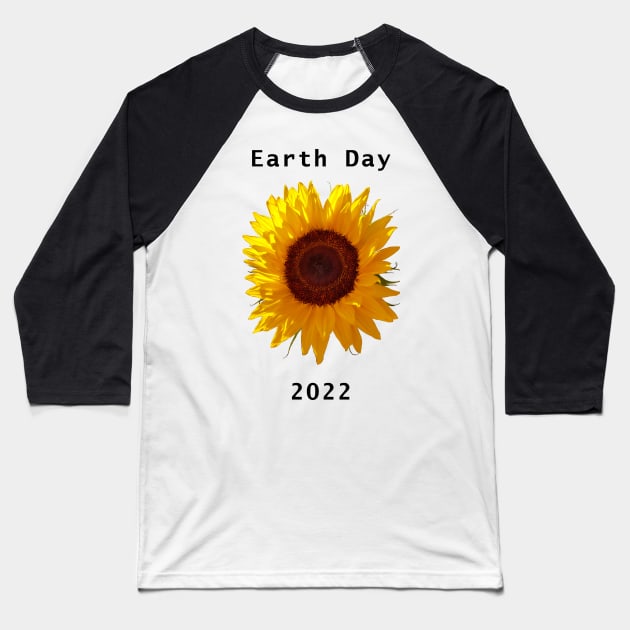 2022 Earth Day Sunflower Baseball T-Shirt by ellenhenryart